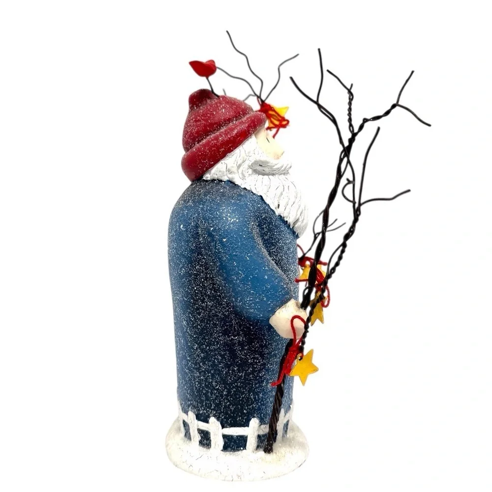 Department 56 Belsnickle Santa Figurine Vintage Glittery Blue/Red/White GUC